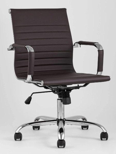 Кресло офисное TopChairs City S, коричневое
