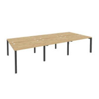 Onix Рабочая станция на П-образном м/к O.MP-D.RS-6.2.8 Тиквуд Светлый/Металл Антрацит 3540*1635*750