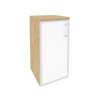 Onix Шкаф низкий узкий левый O.SU-3.2 R (L) white Тиквуд Светлый/Стекло White 400*420*823