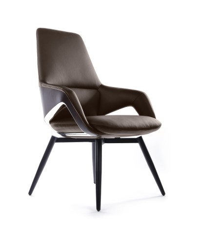 Стул офисный RV Design Aura-ST FK005-C Темно-коричневый