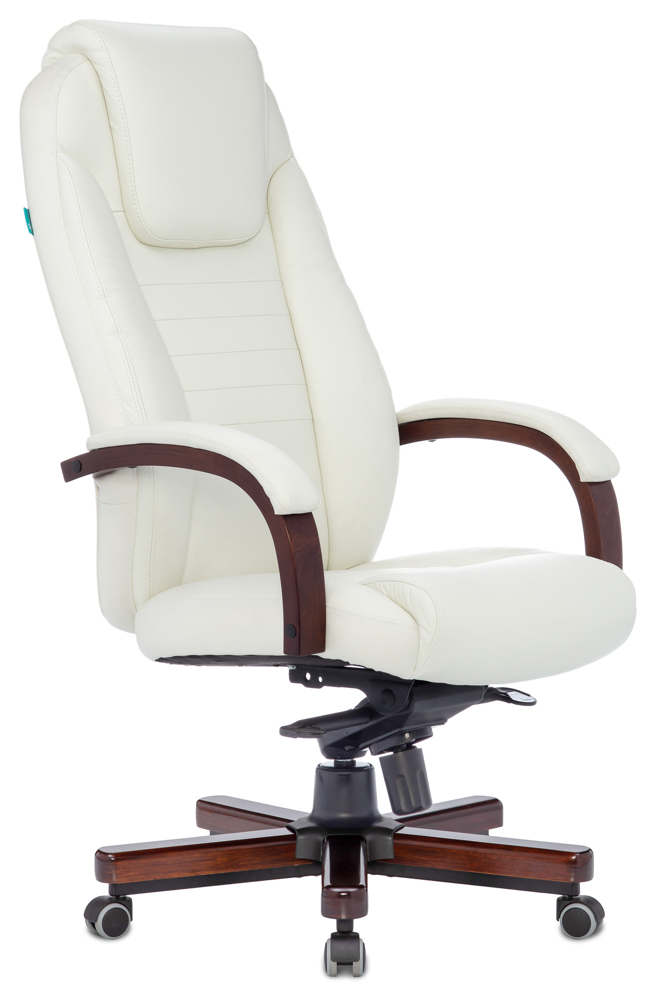 Кресло руководителя Бюрократ T-9923 WALNUT слоновая кость кожа