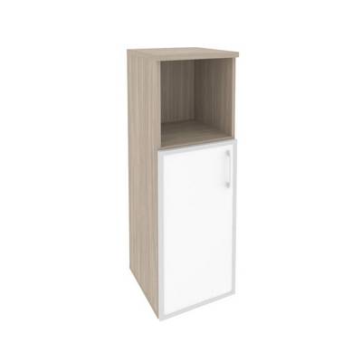 Onix Шкаф средний узкий левый O.SU-2.2 R (L) white Дуб Аттик/Стекло White 400*420*1207