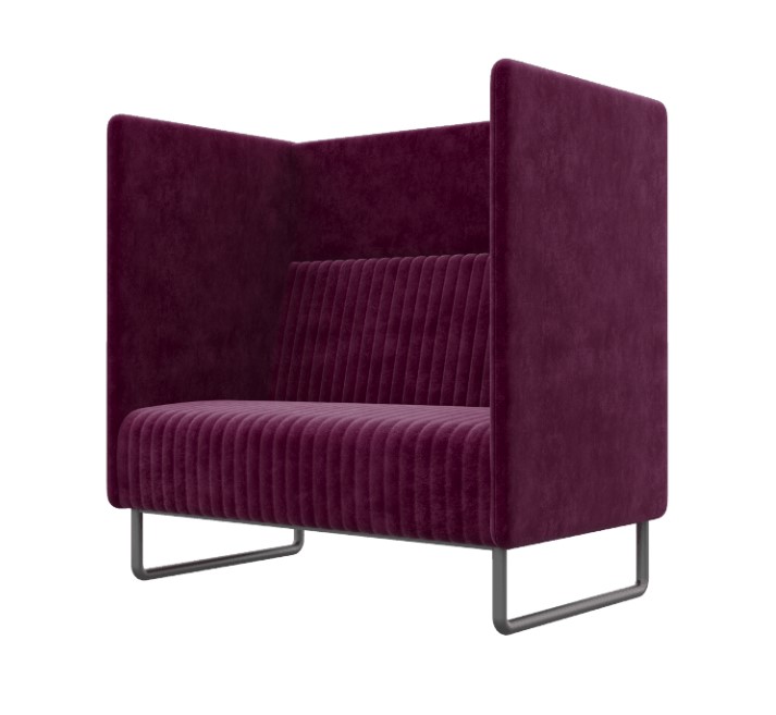 Диван одноместный Bronks BROS-1 Velvet lux 65/Металл Черный