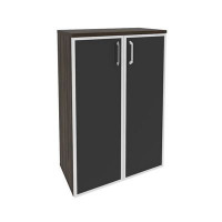 Onix Шкаф средний широкий O.ST-2.4 R black Дуб Мали/Стекло Black 800*420*1207