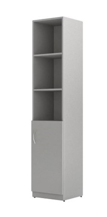 Шкаф колонка с глухой малой дверью SR-5U.5(L) Серый 386х375х1815 SIMPLE