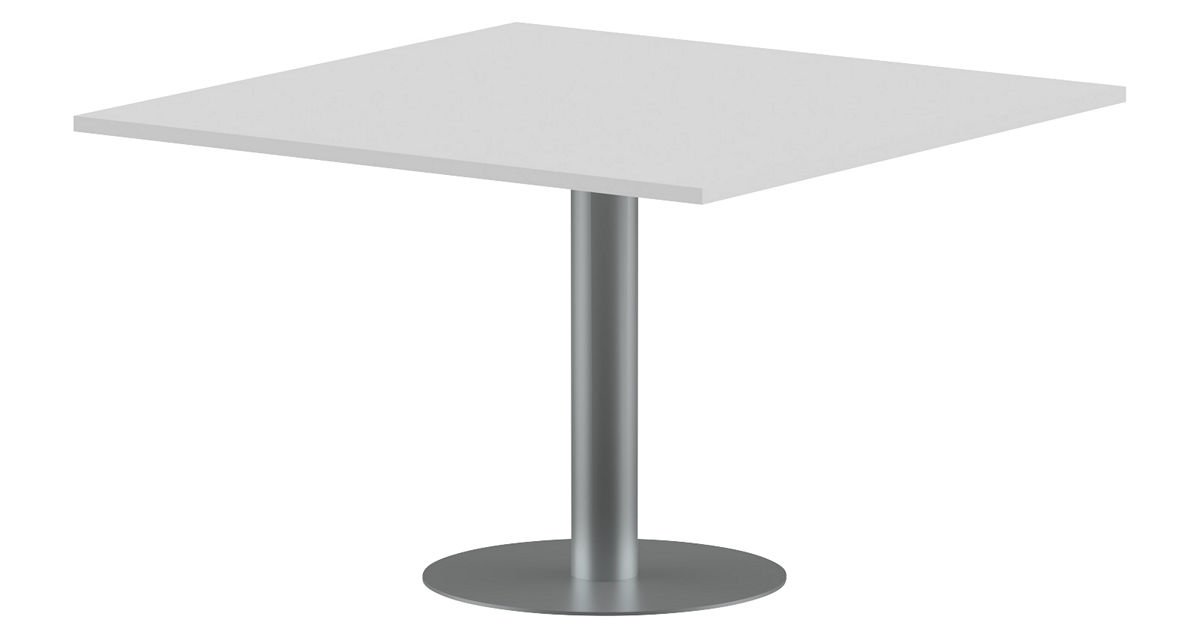 Конференц стол ПРГ-6 Белый/Алюминий 1200х1200х750 IMAGO