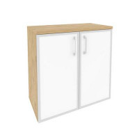 Onix Шкаф низкий широкий O.ST-3.2 R white Тиквуд Светлый/Стекло White 800*420*823