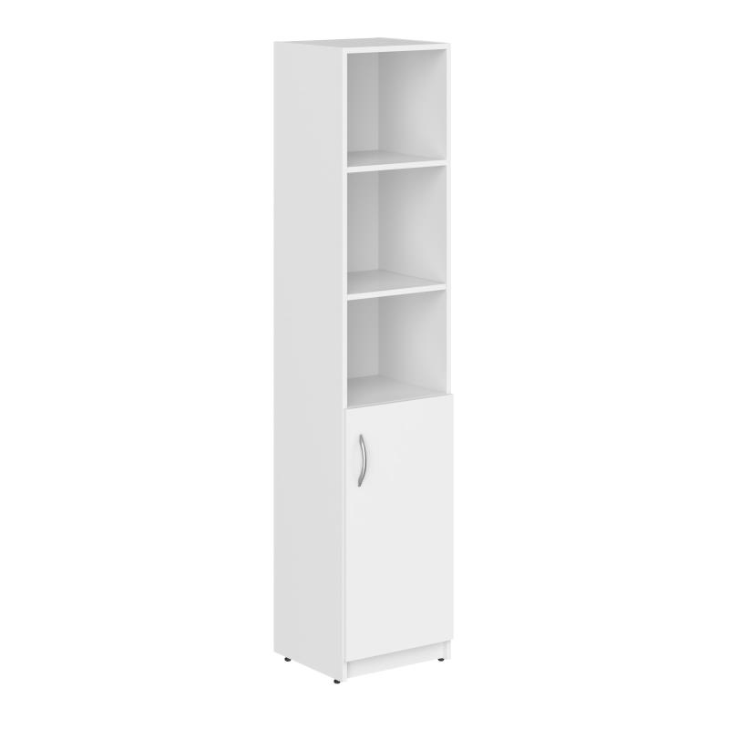 Шкаф колонка с глухой малой дверью SR-5U.5(L) Белый 386х375х1815 SIMPLE