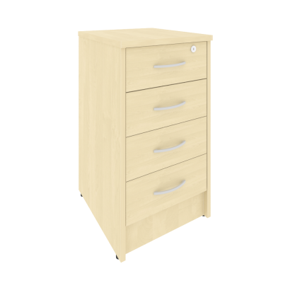 Riva Тумба приставная с фолдингом (4 ящика, с замком) А.ТП-4F-S Клен 412*450*750