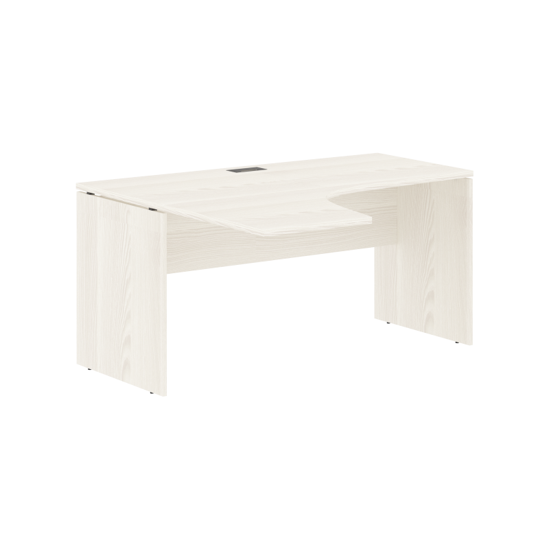 Стол эргономичный с тумбой EDCET 1518(L) Ясень Траун/Мокко 1560х1880х750 EDIS