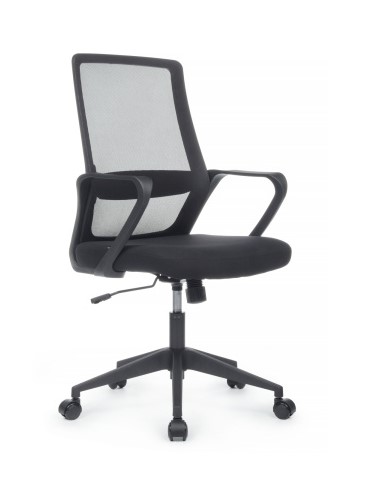 Кресло офисное Riva Chair Point RCH 8325M Черный пластик/Черный