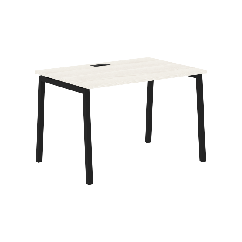 Стол прямой ELST 1180 Ясень Траун/Черный 1160х800х750 EDIS