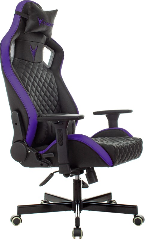 Кресло игровое Knight OUTRIDER черный/фиолетовый ромбик эко.кожа