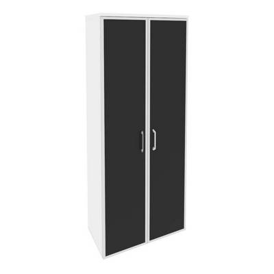 Onix Шкаф высокий широкий O.ST-1.10 R black Белый Бриллиант/Cтекло Black 800*420*1977