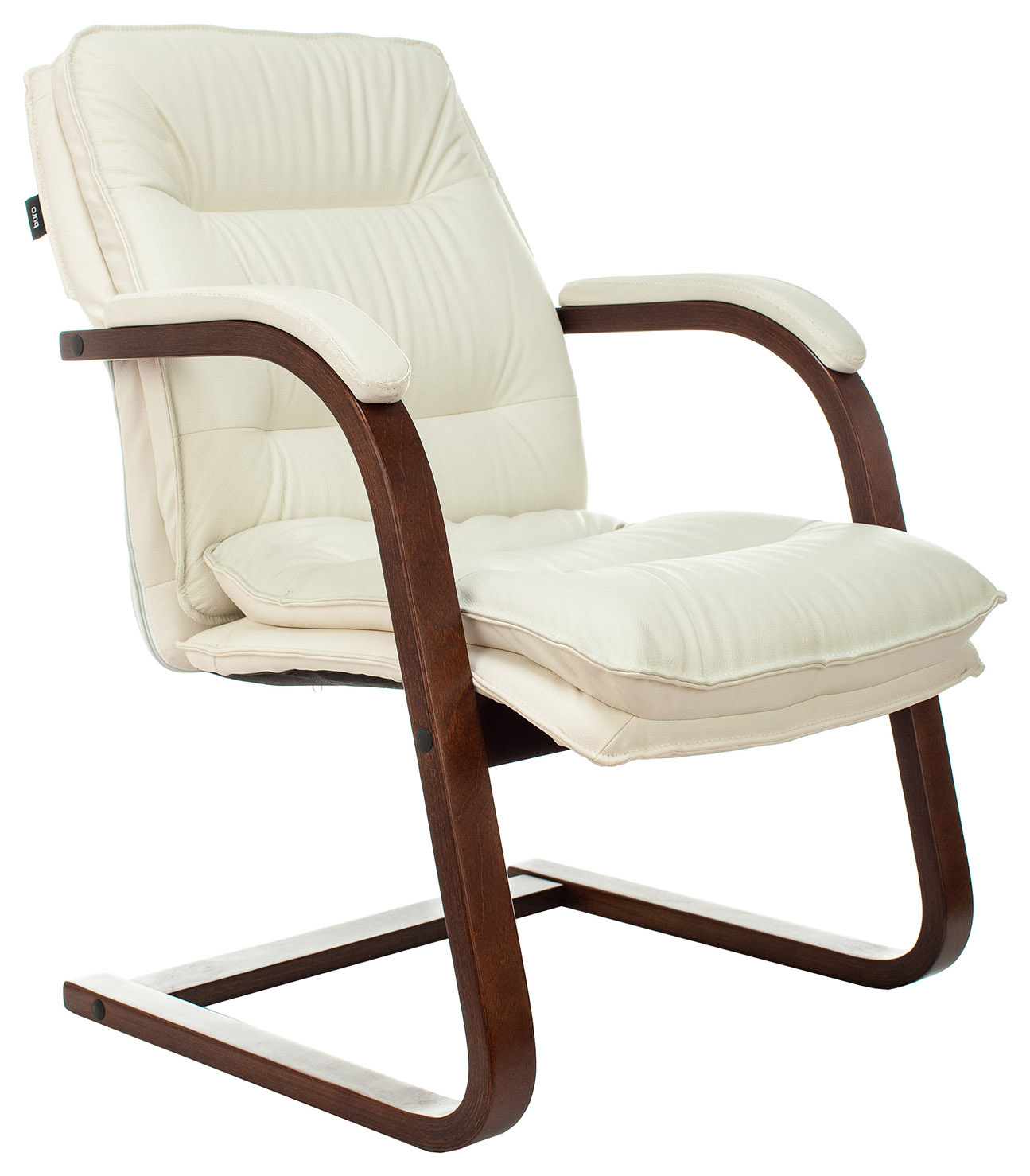 Конференц-кресло Бюрократ T-9927 WALNUT-AV слоновая кость кожа