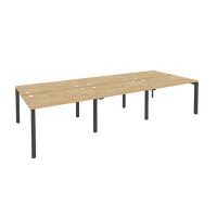 Onix Рабочая станция на П-образном м/к O.MP-D.RS-6.2.7 Тиквуд Светлый/Металл Антрацит 3540*1475*750