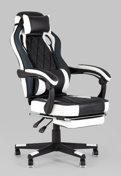 Кресло игровое Virage, черное с белым