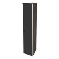 Onix Шкаф высокий узкий правый O.SU-1.10 R (R) black Дуб Мали/Стекло Black 400*420*1977