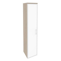 Onix Шкаф высокий узкий левый O.SU-1.10 R (L) white Дуб Аттик/Стекло White 400*420*1977