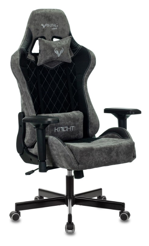 Кресло игровое Zombie VIKING 7 KNIGHT Fabric черный ткань/эко.кожа