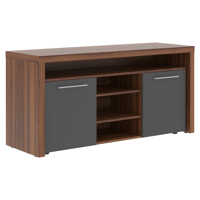 Тумба с фригобаром ZTF-3D Антрацит/Орех Даллас 1640х550х795 ZENN