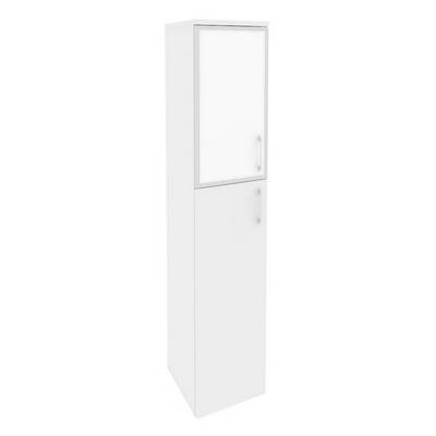 Onix Шкаф высокий узкий левый O.SU-1.7 R (L) white Белый Бриллиант/Стекло White 400*420*1977