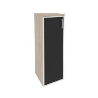 Onix Шкаф средний узкий левый O.SU-2.4 R (L) black Дуб Аттик/Cтекло Black 400*420*1207