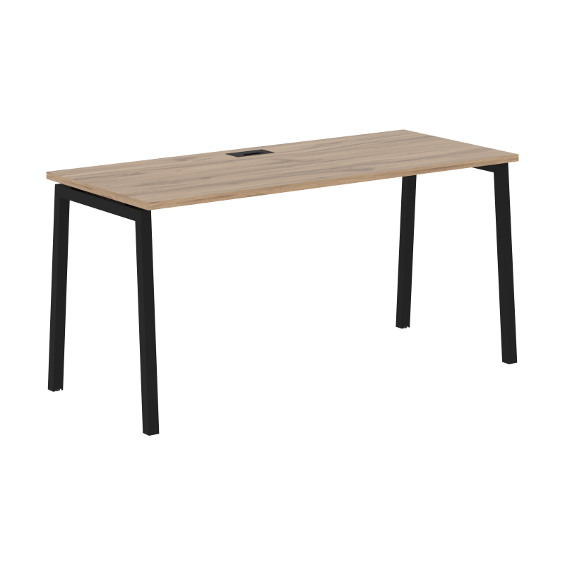 Стол прямой ELST 1567 Дуб Денвер светлый/Черный 1560х670х750 EDIS