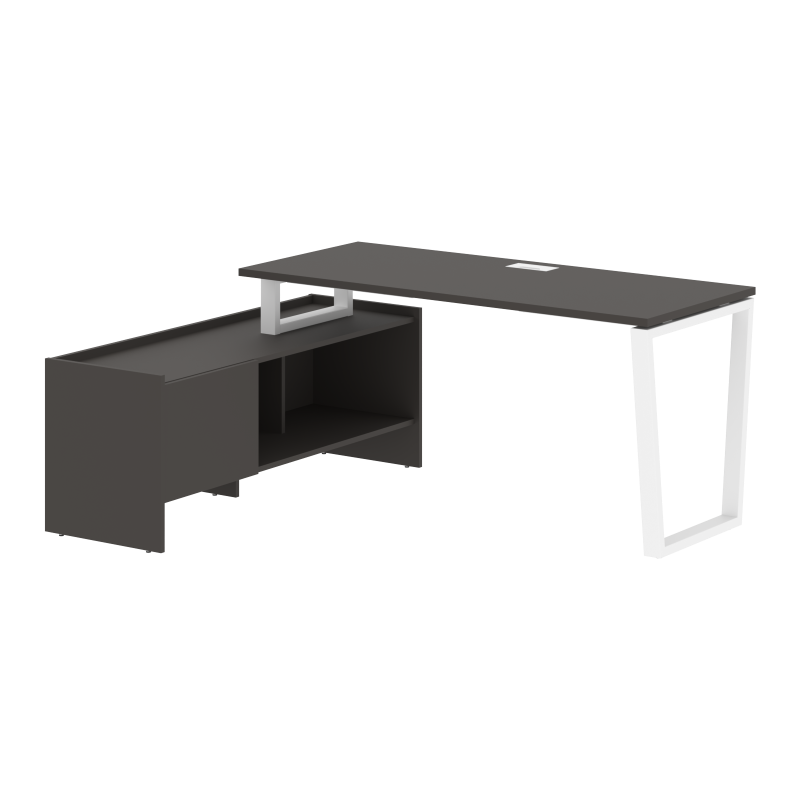 Стол с тумбой EVCT 17614 Мокко/Белый 1760х1400х750 EDIS