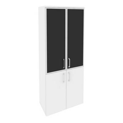 Onix Шкаф высокий широкий O.ST-1.2 R black Белый Бриллиант/Cтекло Black 800*420*1977