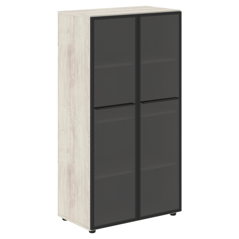 Шкаф со стеклянными дверьми LMC 80.2 Сосна Эдмонт 800х430х1517 LOFTIS