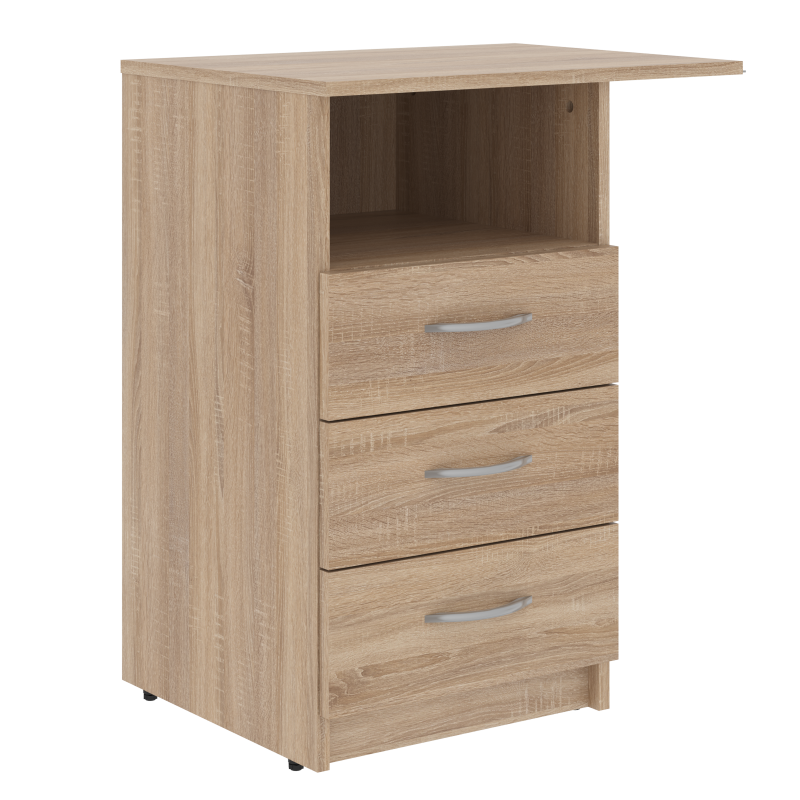 Тумба приставная SC-3D.2A Дуб Сонома светлый 600х450х760 SIMPLE