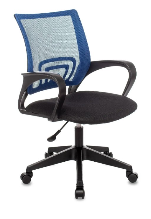 Кресло офисное Topchairs ST-Basic синий TW-05 сиденье черный TW-11 сетка/ткань крестовина пластик
