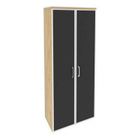 Onix Шкаф высокий широкий O.ST-1.10 R black Тиквуд Светлый/Стекло Black 800*420*1977
