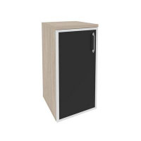 Onix Шкаф низкий узкий левый O.SU-3.2 R (L) black Дуб Аттик/Cтекло Black 400*420*823