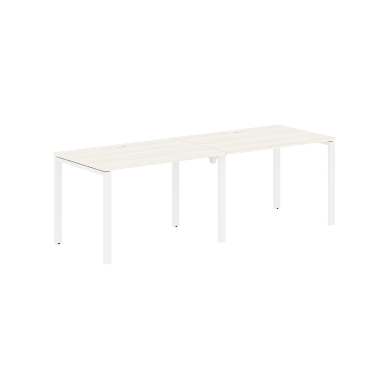 Стол 2-х местный EUWST 2380 Ясень Траун/Белый 2326х800х750 EDIS