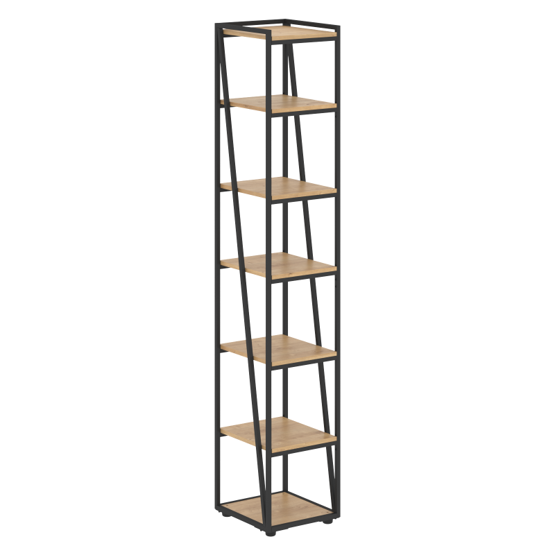 Стеллаж LMHC 40 Дуб Бофорд/Черный 400х430х2253 LOFTIS